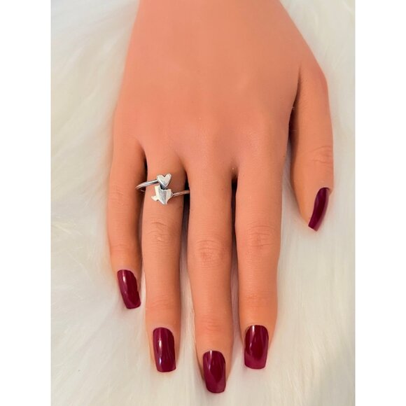 James Avery 925 Heart As Big As Texas Ring - Picture 4 of 6